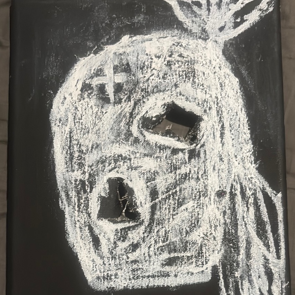 Abstract Black and White Canvas Art